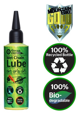 Green oil wet bike - bike, lube